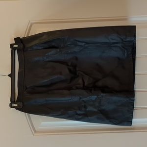 Apostrophe Black Leather Skirt